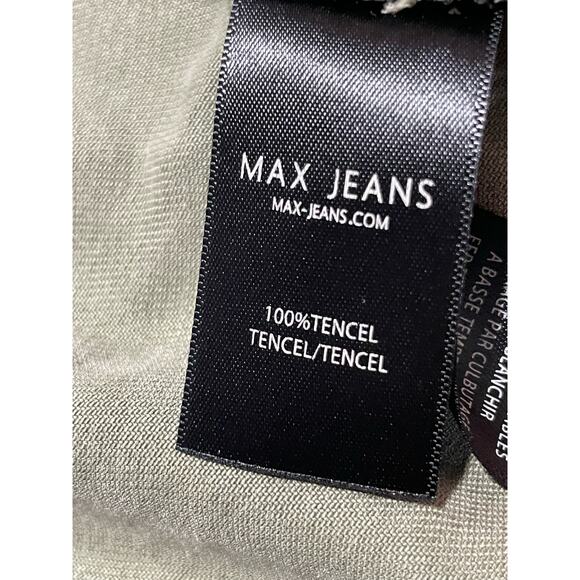 Max Jeans Women's Size Small Open Front Long Sleeve Tencel Utility Jacket Green - Picture 2 of 11